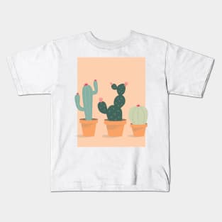 Cactus & Nopal Vintage Pastel Kids T-Shirt